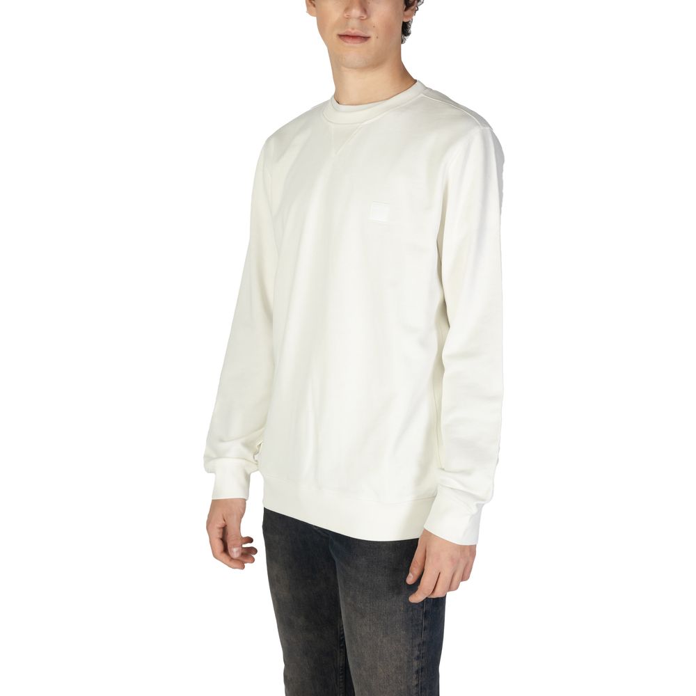 Hugo Boss White Cotton Sweatshirt | Regal Royce