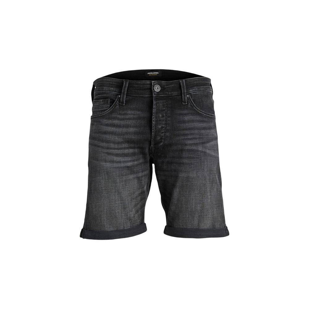 Jack Jones Black Cotton Bermuda Shorts | Regal Royce
