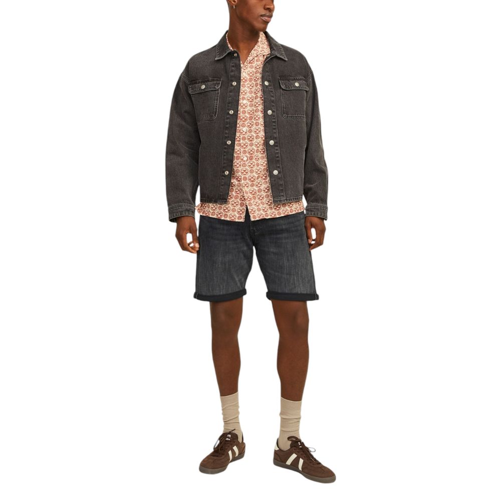 Jack Jones Black Cotton Bermuda Shorts | Regal Royce