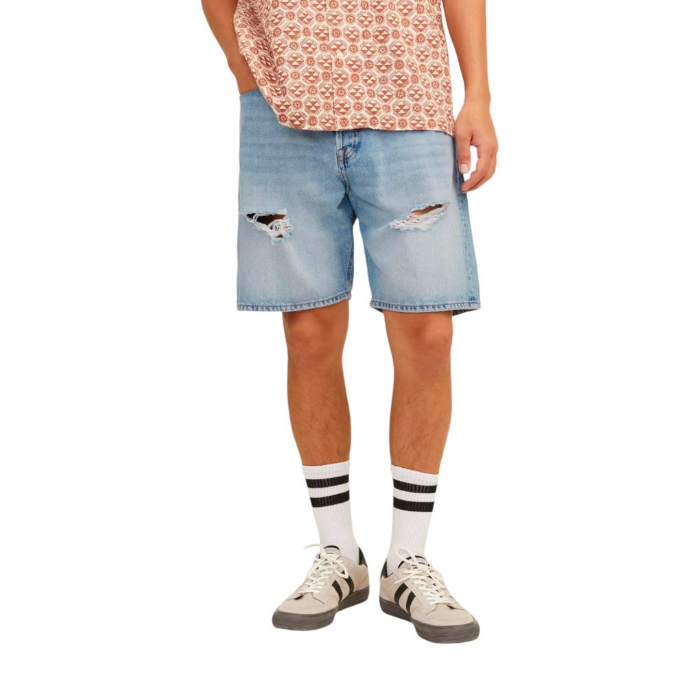 Jack Jones Light Blue Cotton Bermuda Shorts | Regal Royce