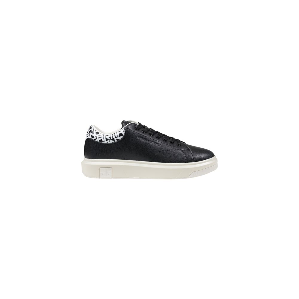 Armani Exchange Black And White Leather Low Top Sneakers | Regal Royce