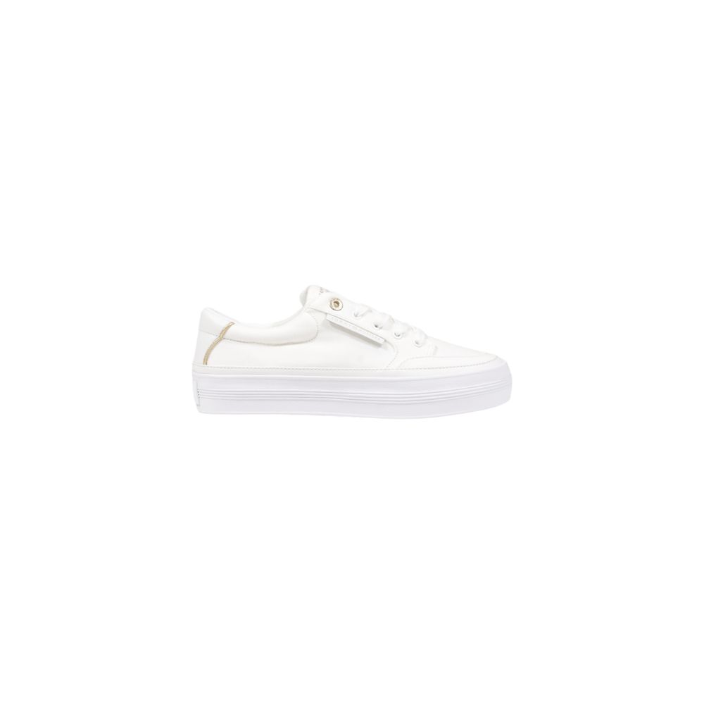 Tommy Hilfiger Cream Recycled Cotton Low Top Sneakers | Regal Royce