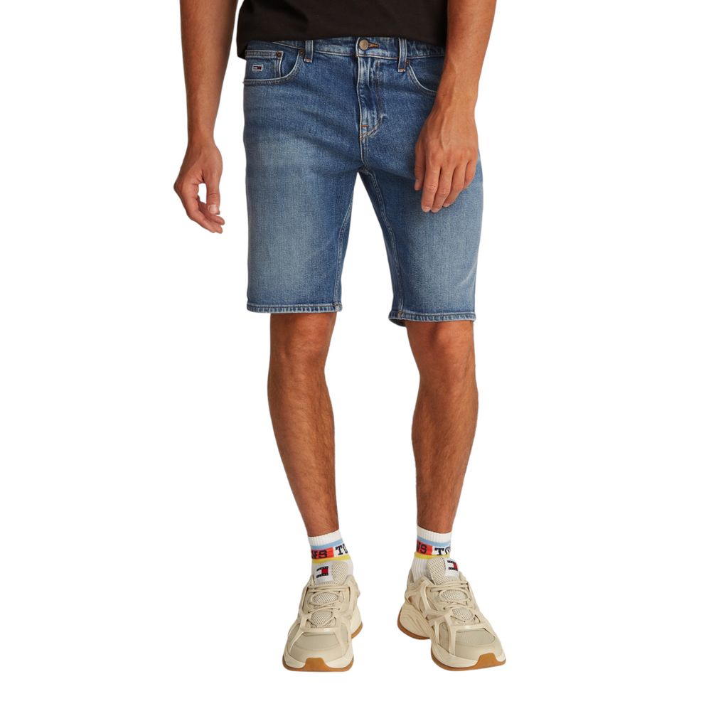 Tommy Hilfiger Jeans Blue Recycled Cotton Bermuda Shorts | Regal Royce