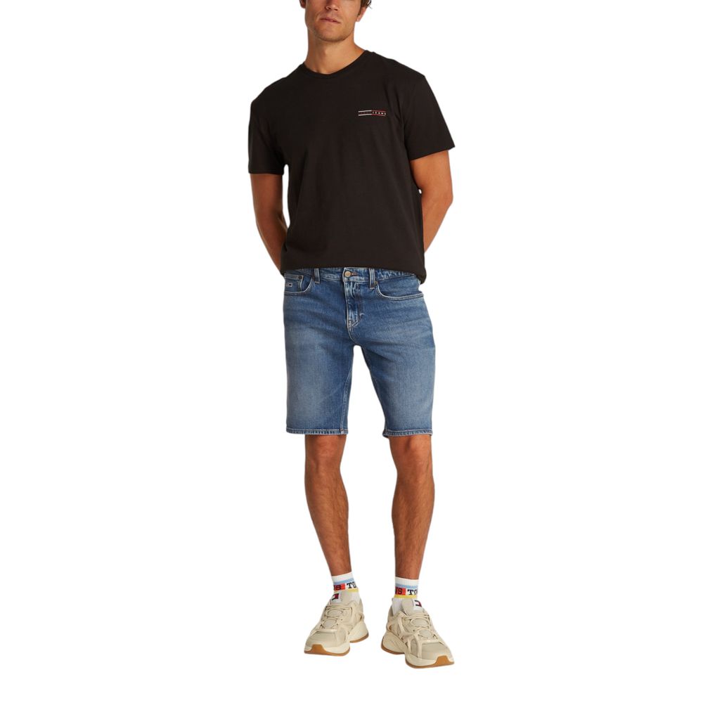 Tommy Hilfiger Jeans Blue Recycled Cotton Bermuda Shorts | Regal Royce