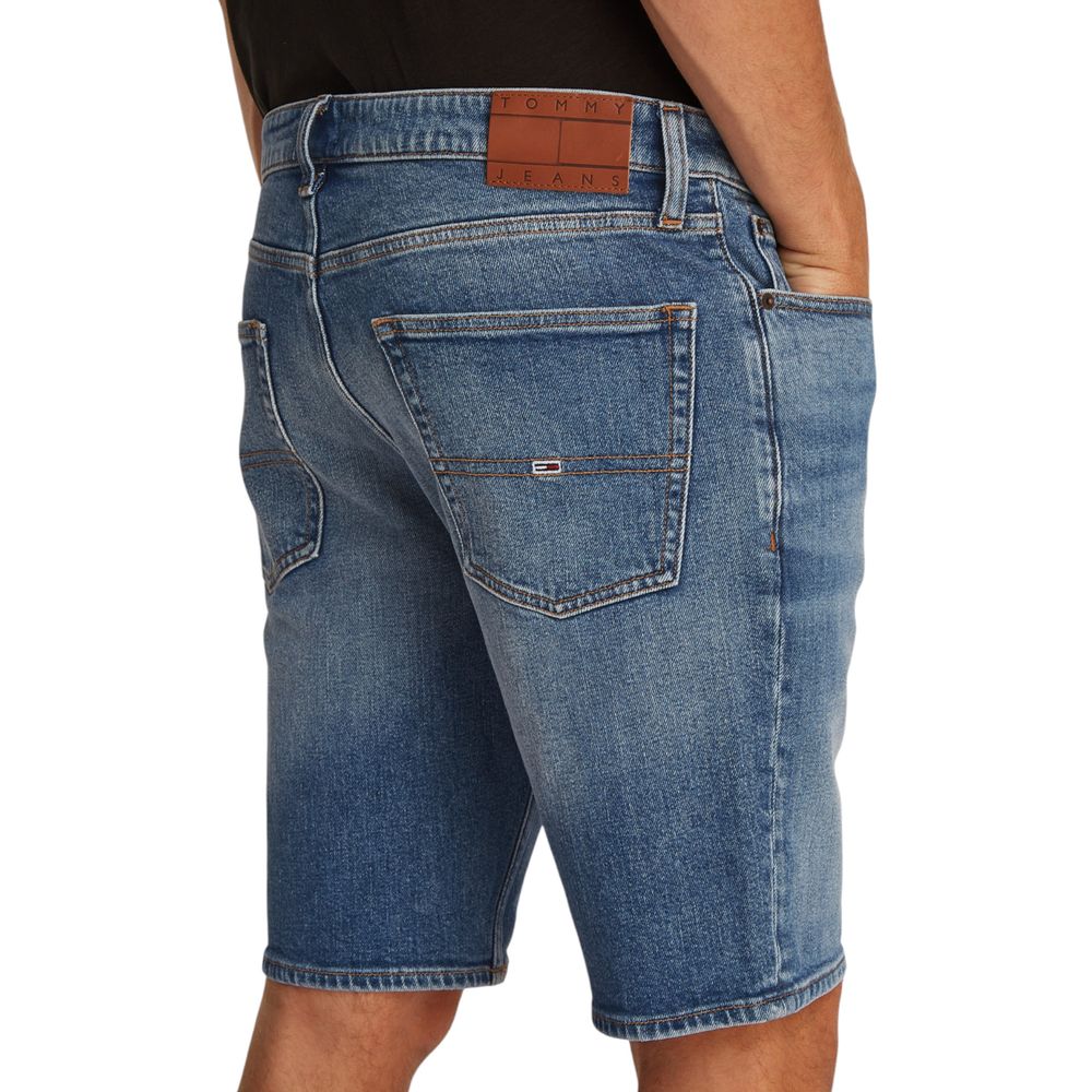 Tommy Hilfiger Jeans Blue Recycled Cotton Bermuda Shorts | Regal Royce