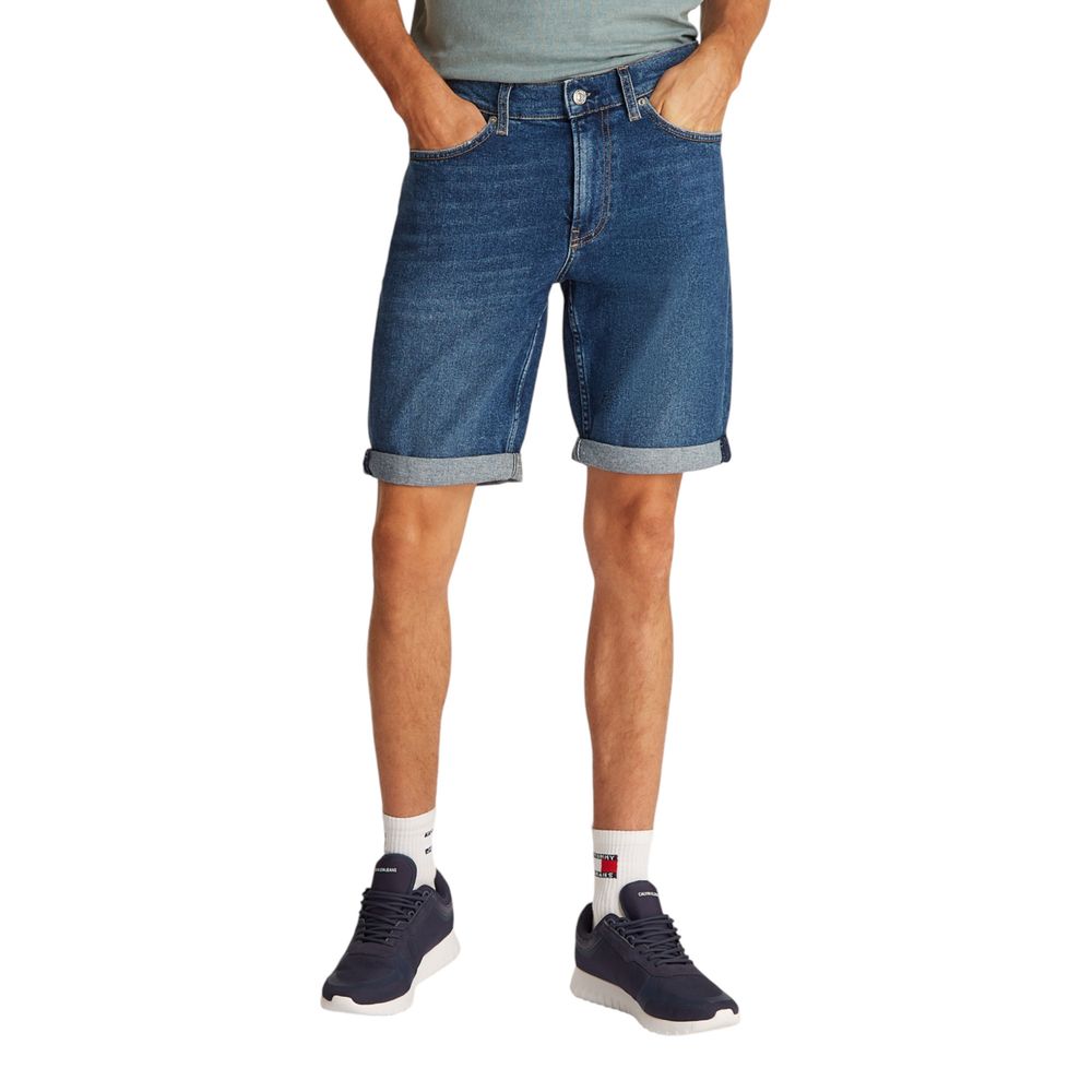 Calvin Klein Jeans Blue Cotton Bermuda Shorts | Regal Royce