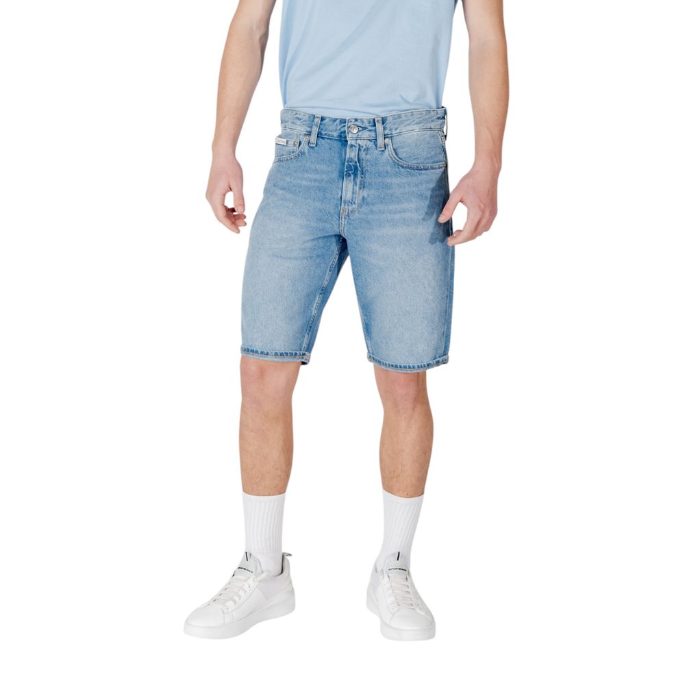 Calvin Klein Jeans Blue Cotton Bermuda Shorts
