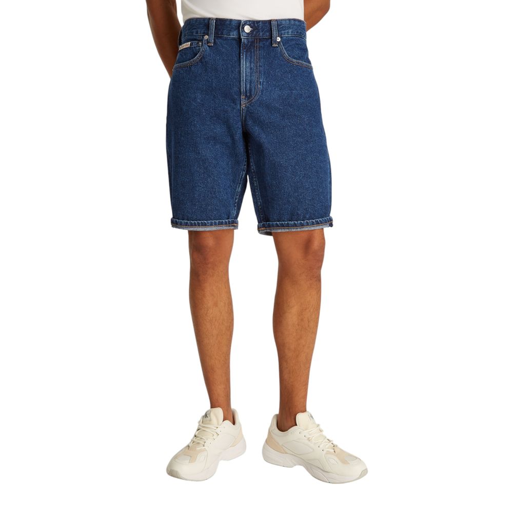 Calvin Klein Jeans Blue Cotton Bermuda Shorts | Regal Royce