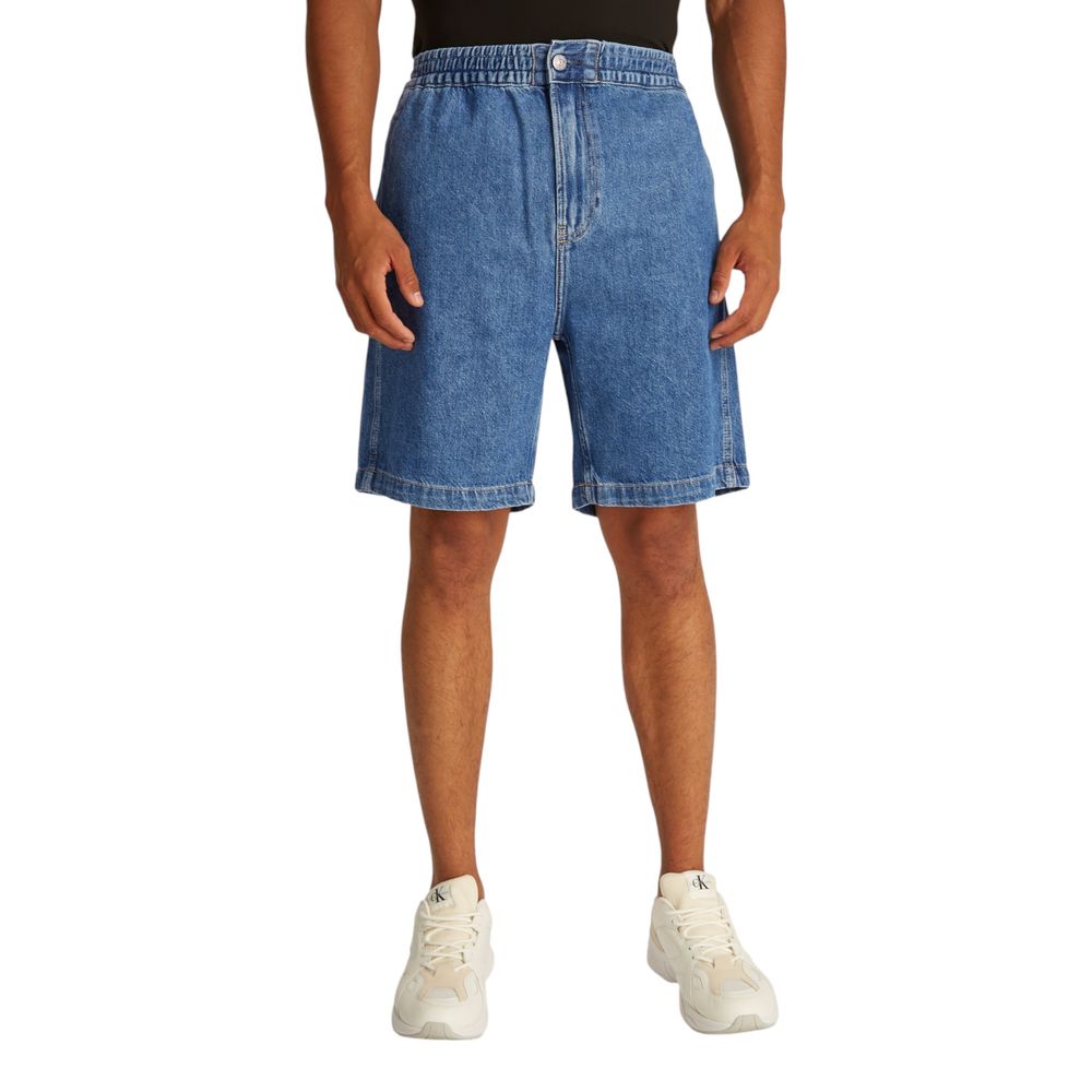 Calvin Klein Jeans Blue Cotton Bermuda Shorts | Regal Royce