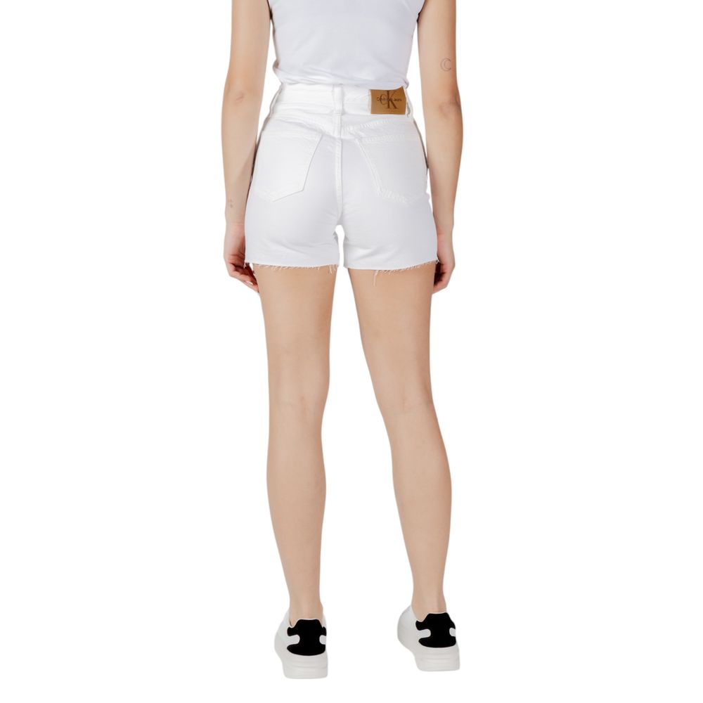 Calvin Klein Jeans White Cotton Shorts | Regal Royce