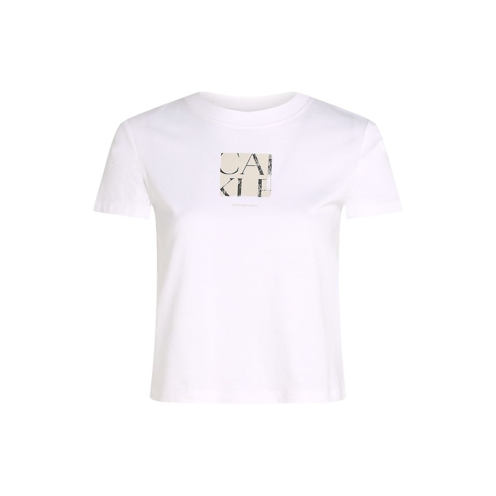 Calvin Klein Jeans White Recycled Cotton T-Shirt | Regal Royce
