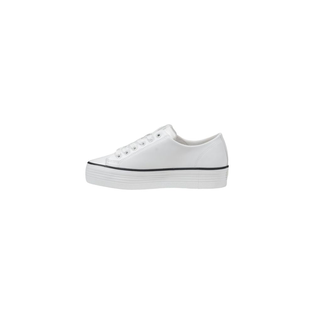 Calvin Klein Jeans Black And White Leather Platform Sneakers | Regal Royce