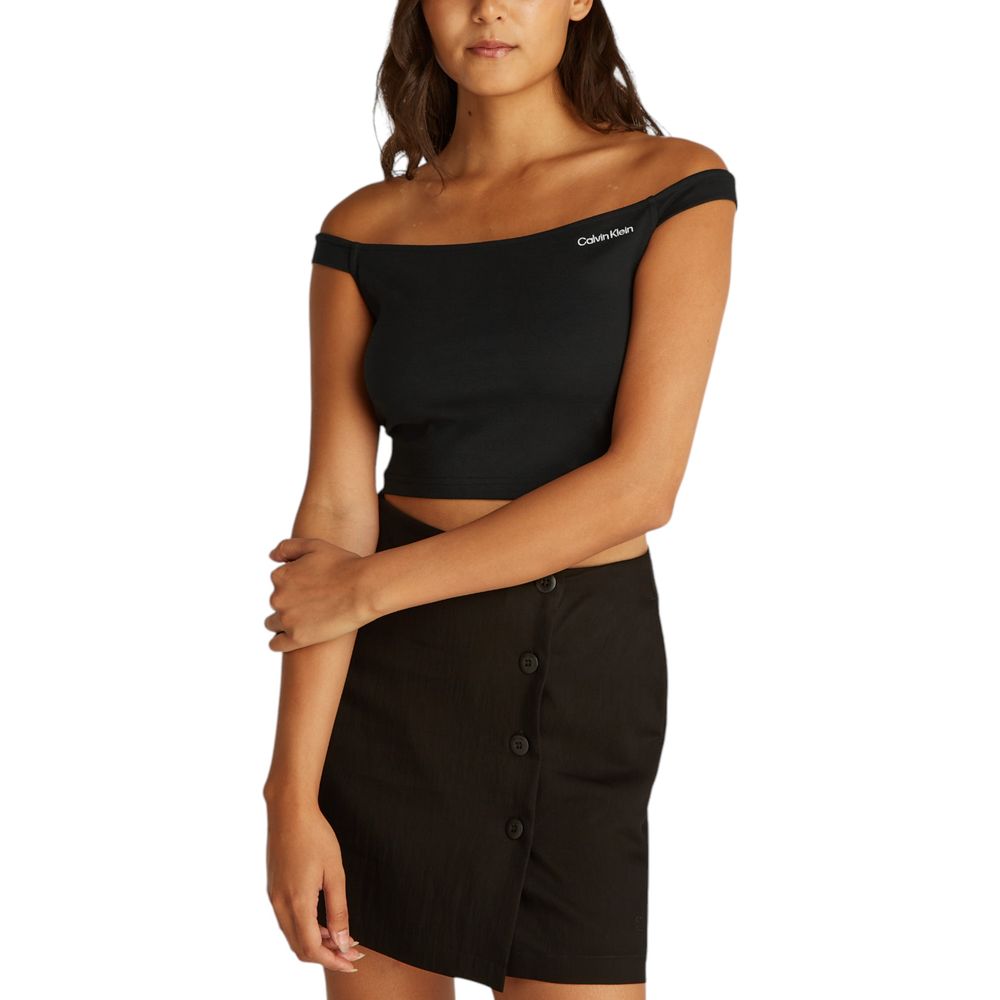 Calvin Klein Jeans Black Viscose Top | Regal Royce