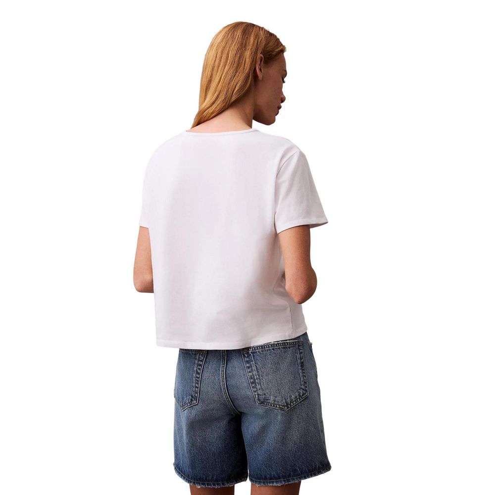 Calvin Klein Jeans White Recycled Cotton T-Shirt | Regal Royce