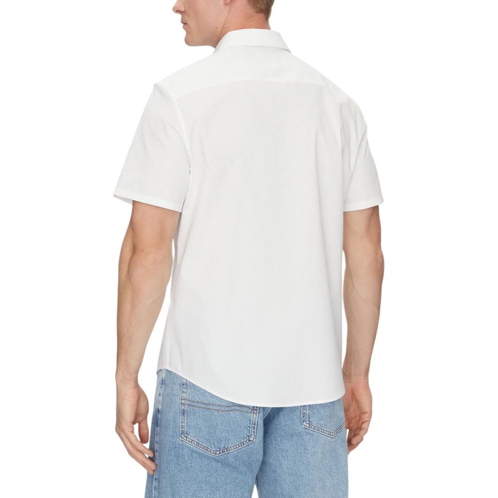 Calvin Klein White Organic Cotton Shortsleeve Shirt | Regal Royce