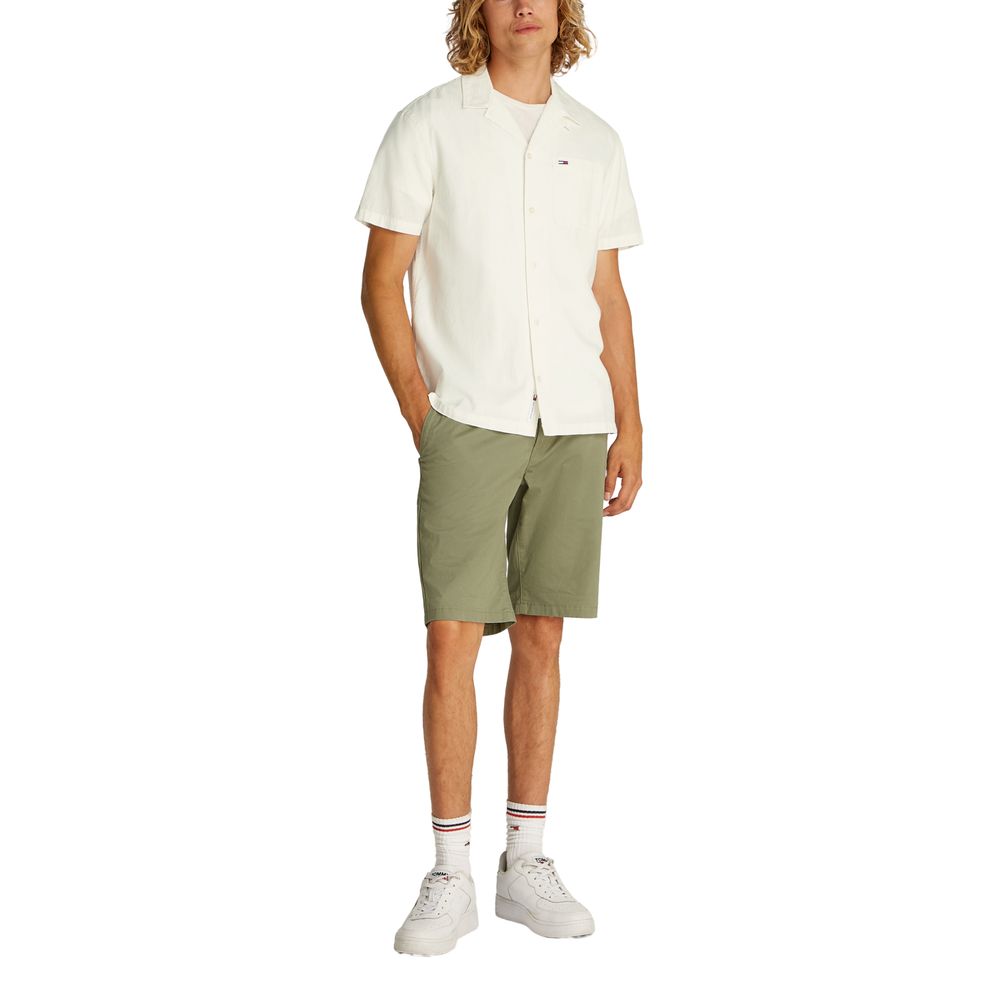 Tommy Hilfiger Jeans Cream Cotton Shortsleeve Shirt | Regal Royce