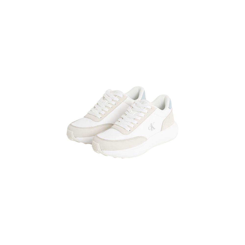 Calvin Klein Jeans Cream Leather Athletic Sneakers | Regal Royce
