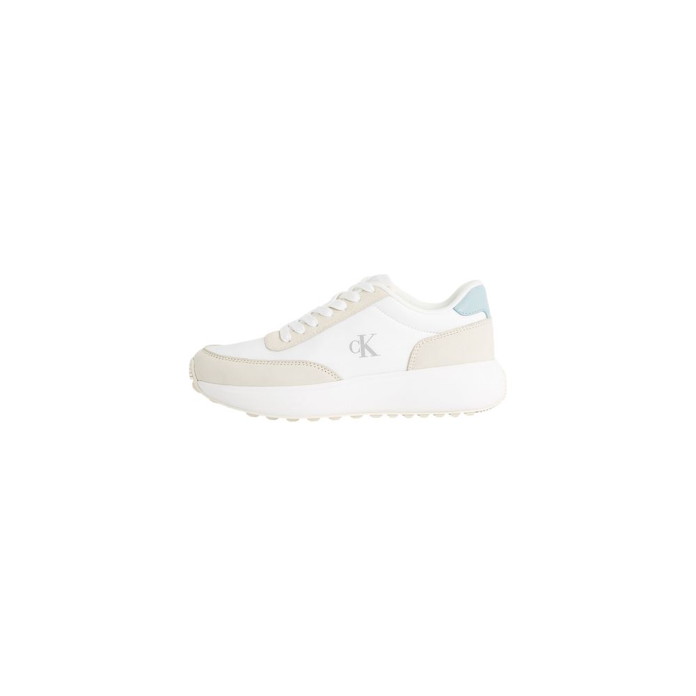 Calvin Klein Jeans Cream Leather Athletic Sneakers | Regal Royce