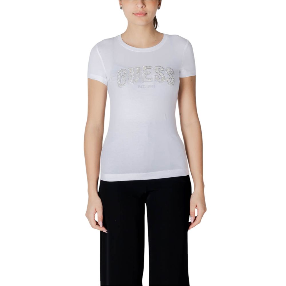 Guess White Cotton T-Shirt | Regal Royce