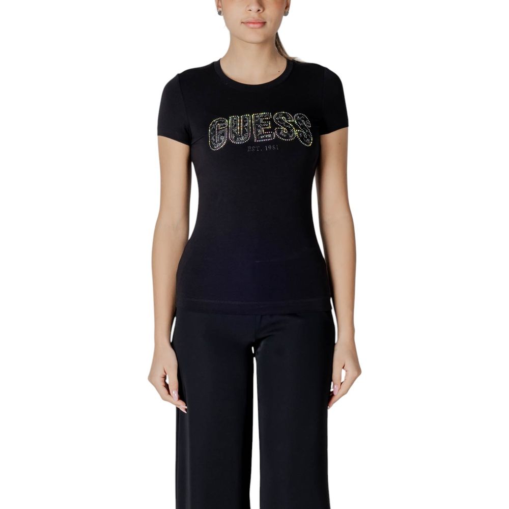 Guess Black Cotton T-Shirt