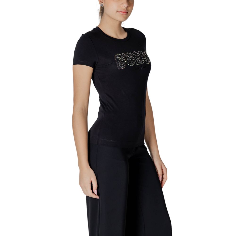 Guess Black Cotton T-Shirt | Regal Royce