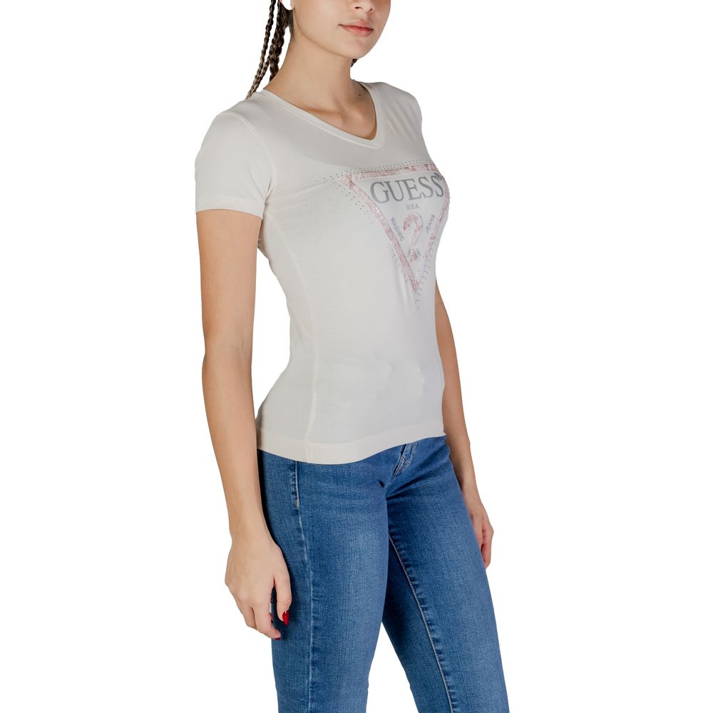 Guess Cream Cotton T-Shirt | Regal Royce