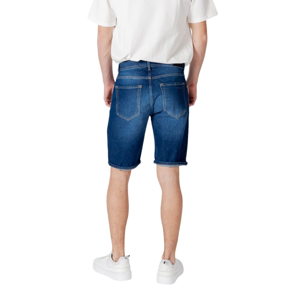 Antony Morato Blue Cotton Bermuda Shorts | Regal Royce