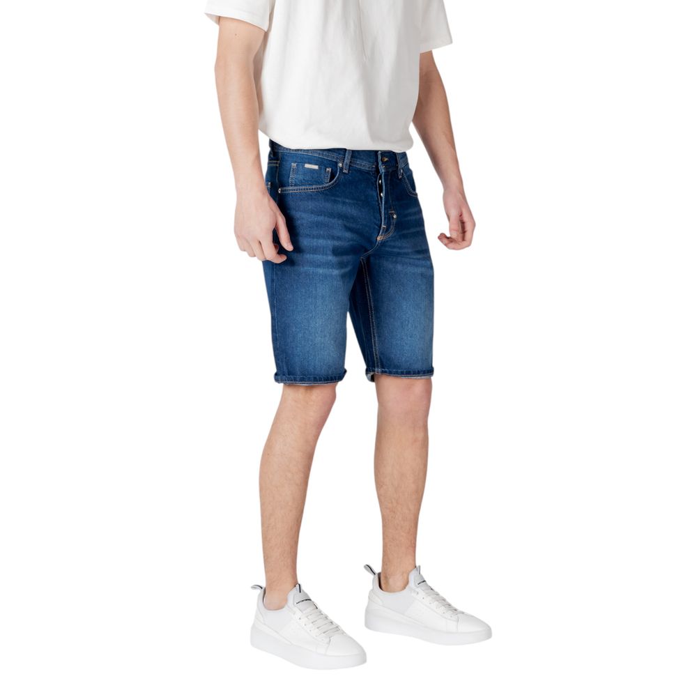 Antony Morato Blue Cotton Bermuda Shorts | Regal Royce