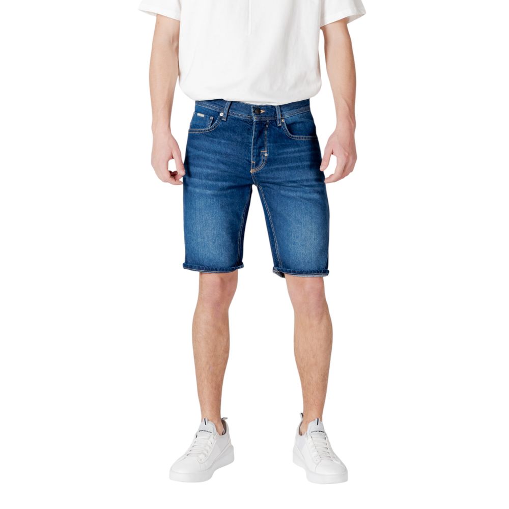 Antony Morato Blue Cotton Bermuda Shorts | Regal Royce