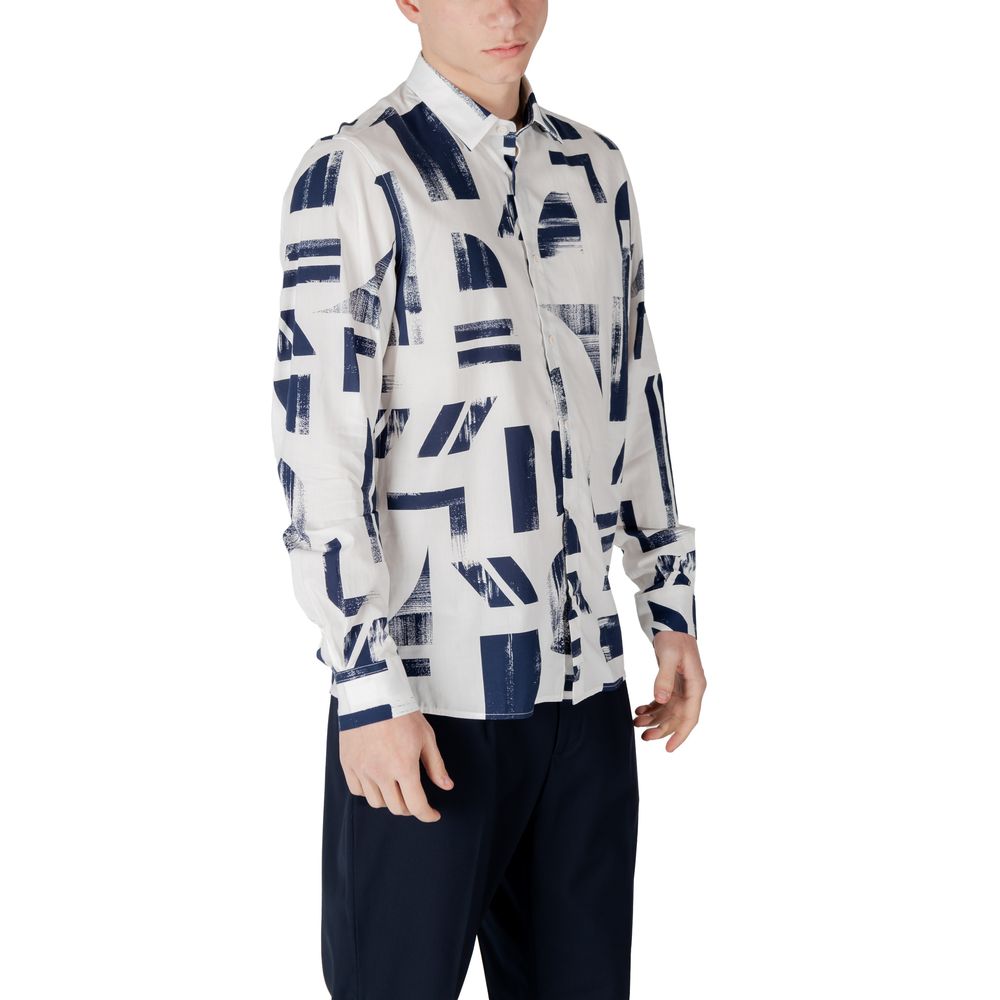 Antony Morato Blue Viscose Pattern Shirt | Regal Royce