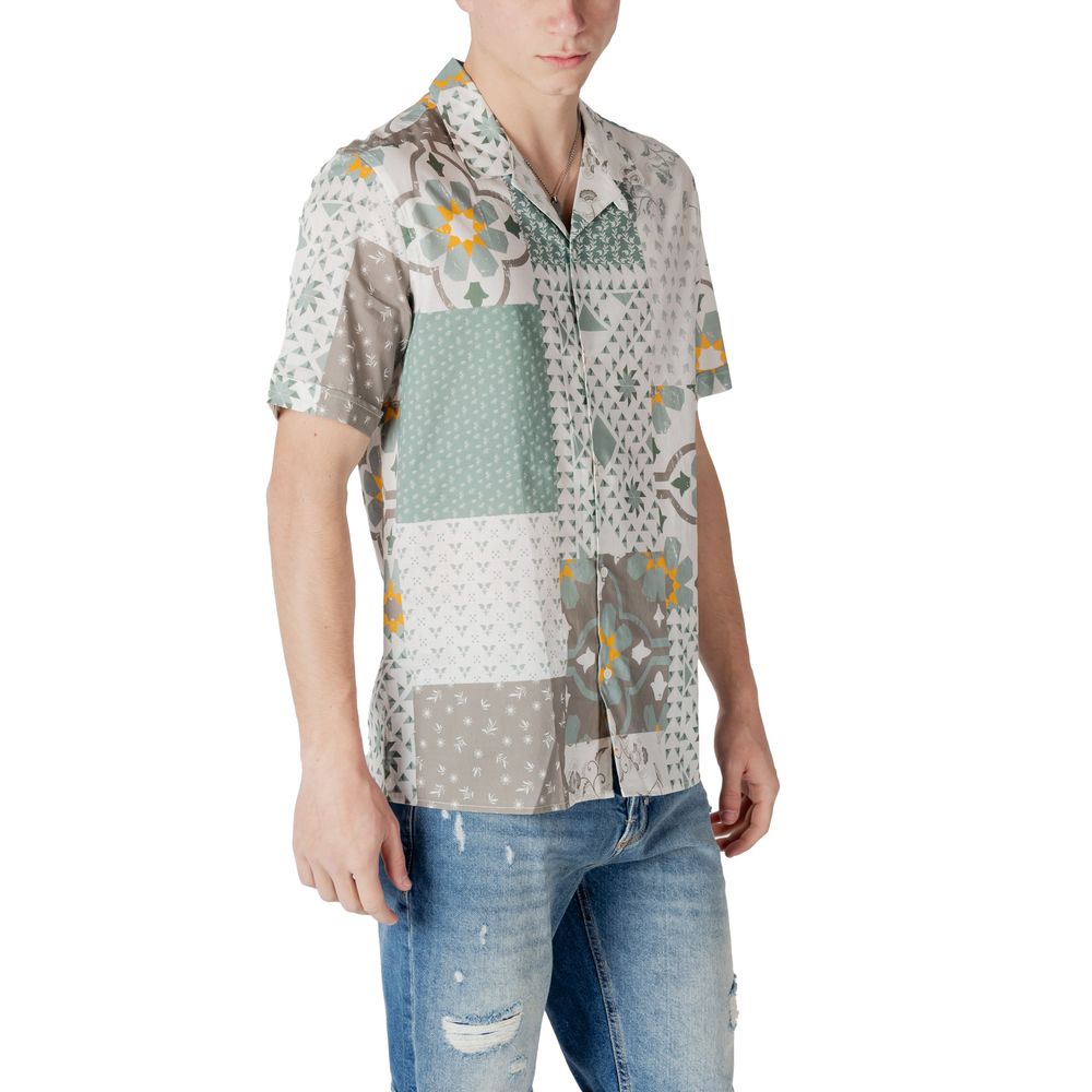 Antony Morato Green Viscose Shortsleeve Shirt | Regal Royce