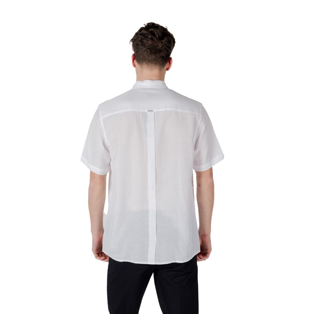 Antony Morato White Lyocell Shortsleeve Shirt | Regal Royce
