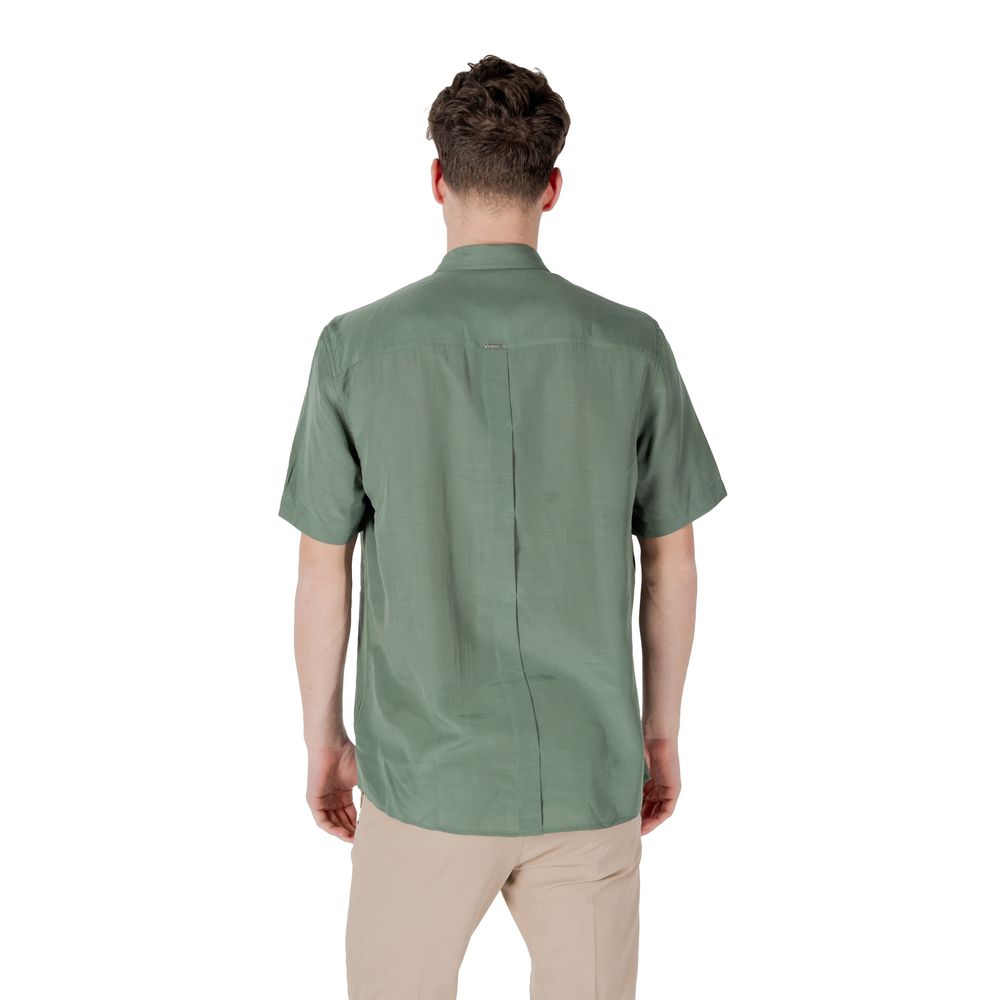 Antony Morato Green Lyocell Shortsleeve Shirt | Regal Royce