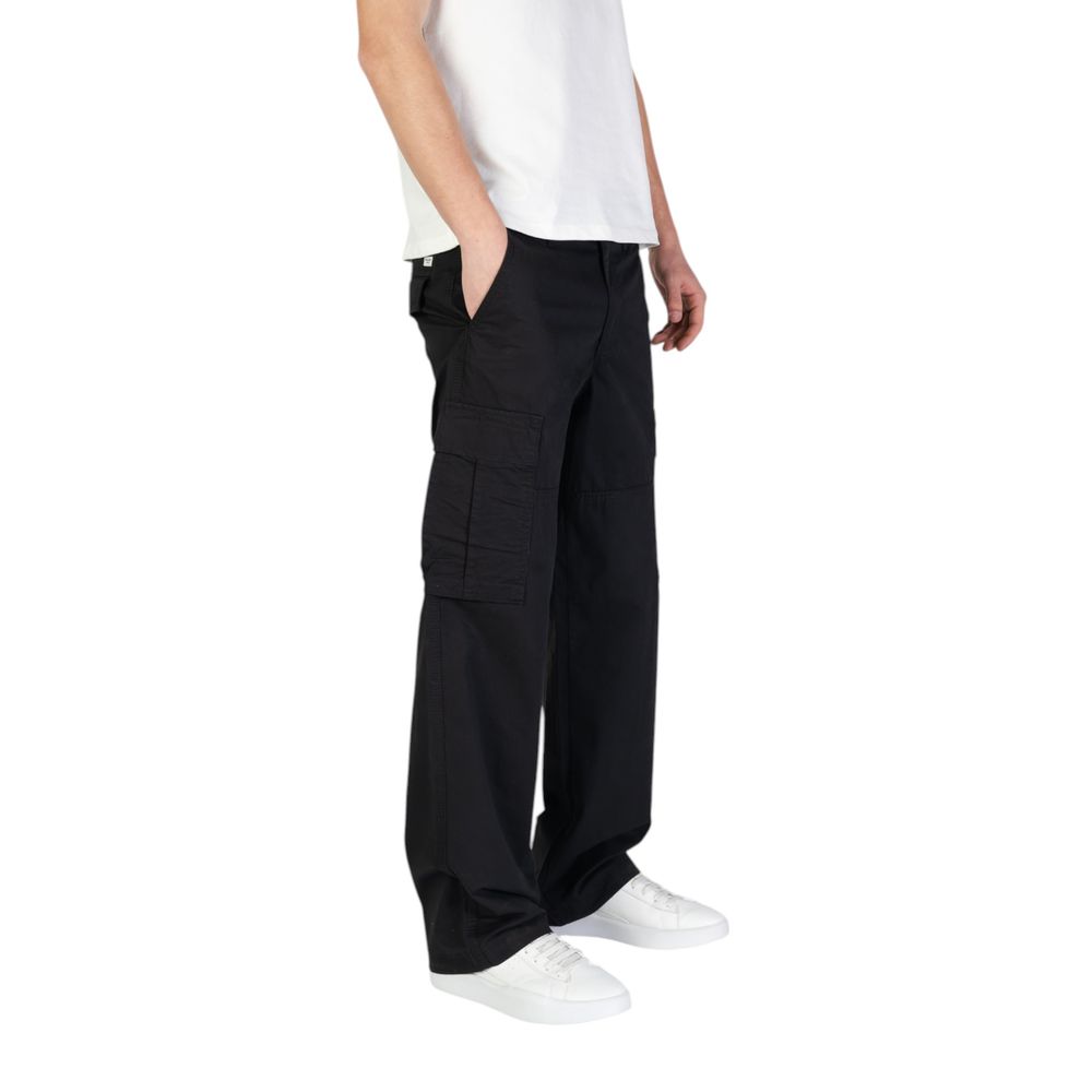 Jack Jones Black Cotton Cargo Pants | Regal Royce