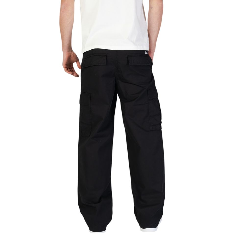 Jack Jones Black Cotton Cargo Pants | Regal Royce