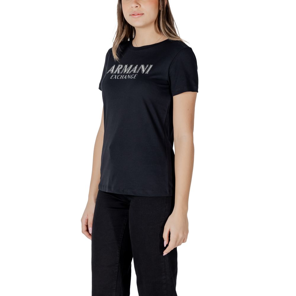 Armani Exchange Black Cotton Long Sleeve T-Shirt