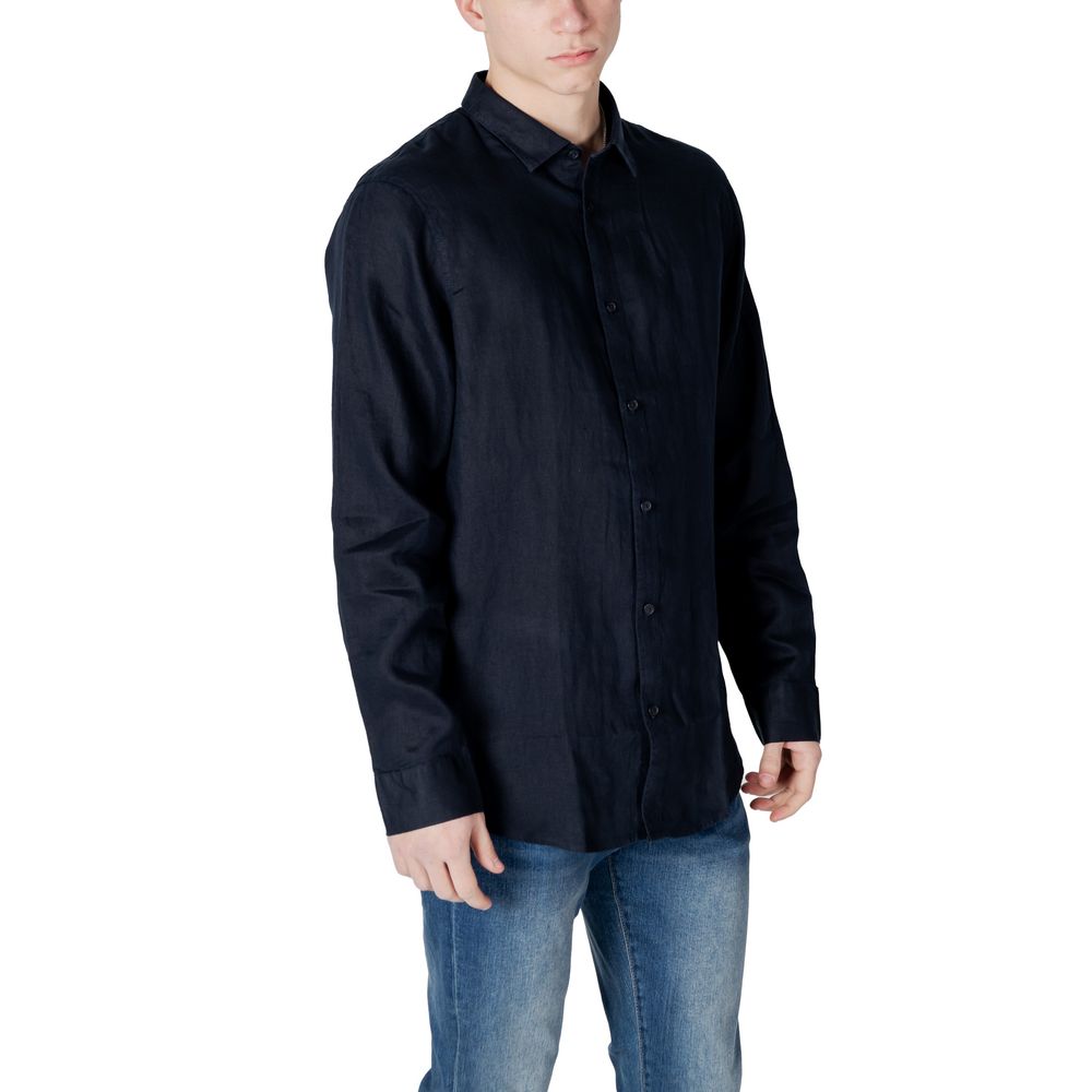 Armani Exchange Blue Linen Dress Shirt | Regal Royce