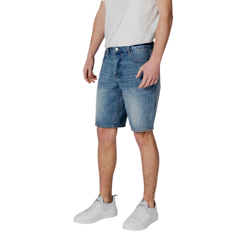Armani Exchange Blue Polyester Bermuda Shorts | Regal Royce