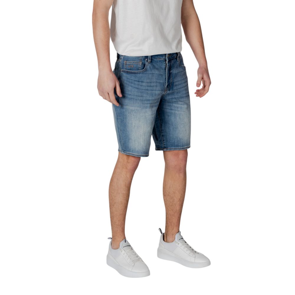 Armani Exchange Blue Polyester Bermuda Shorts | Regal Royce