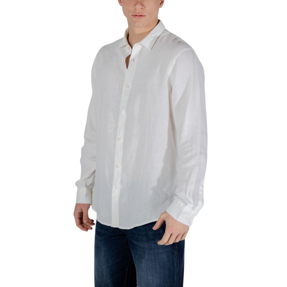 Armani Exchange White Linen Dress Shirt | Regal Royce