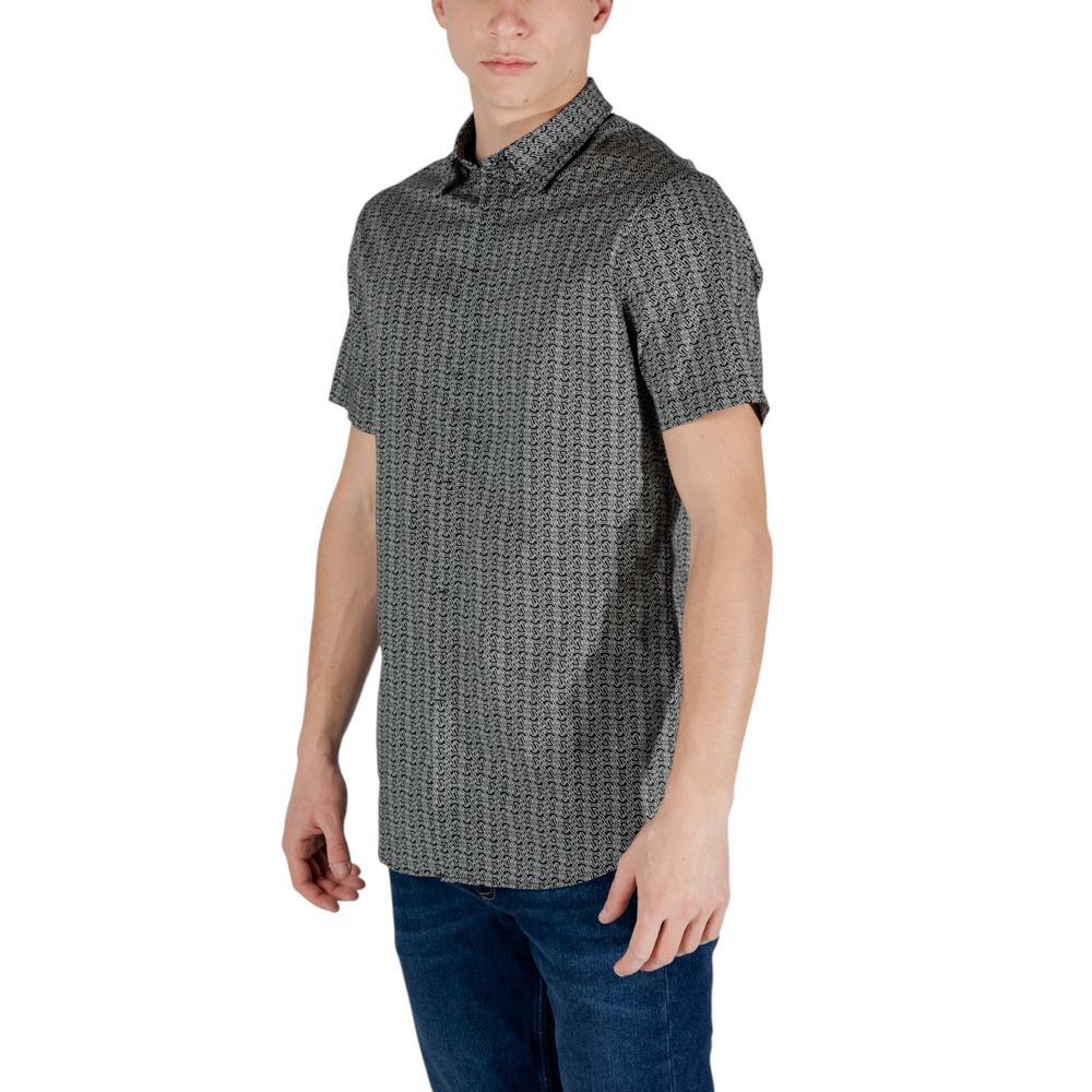 Armani Exchange Black Cotton Shortsleeve Shirt | Regal Royce