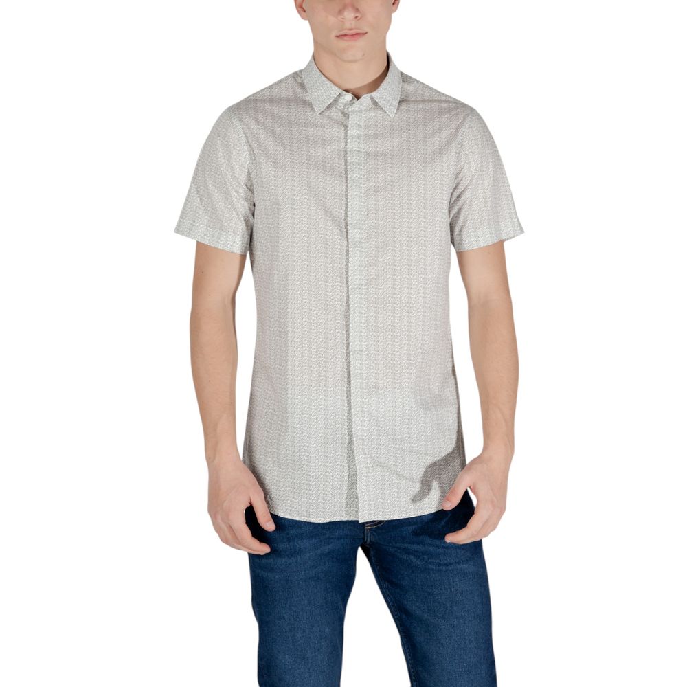 Armani Exchange Cream Cotton Shortsleeve Shirt | Regal Royce