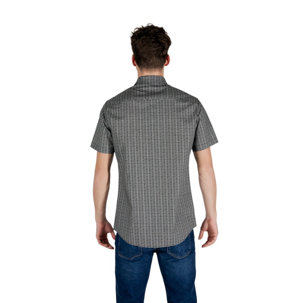 Armani Exchange Black Cotton Shortsleeve Shirt | Regal Royce