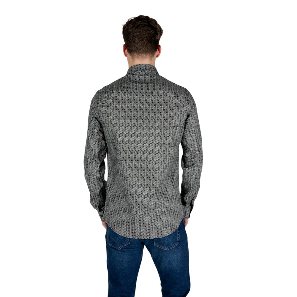 Armani Exchange Black Cotton Pattern Shirt | Regal Royce