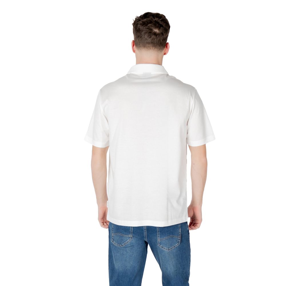 Armani Exchange White Cotton Polo Shirt | Regal Royce