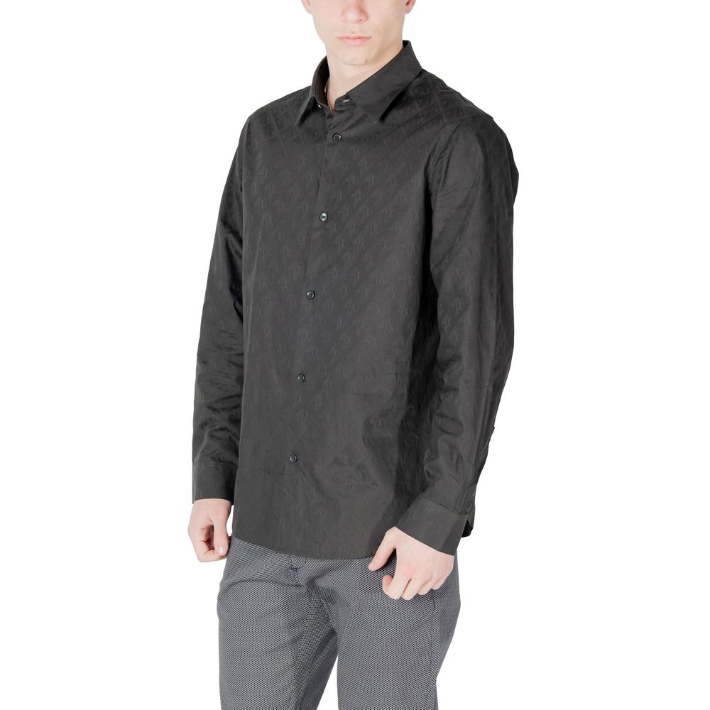Armani Exchange Black Cotton Dress Shirt | Regal Royce