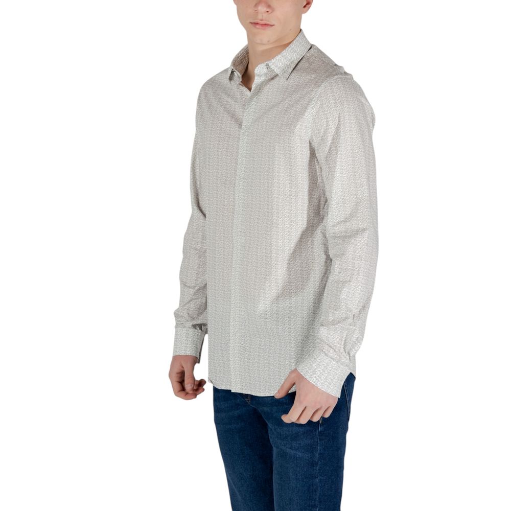 Armani Exchange Cream Cotton Pattern Shirt | Regal Royce