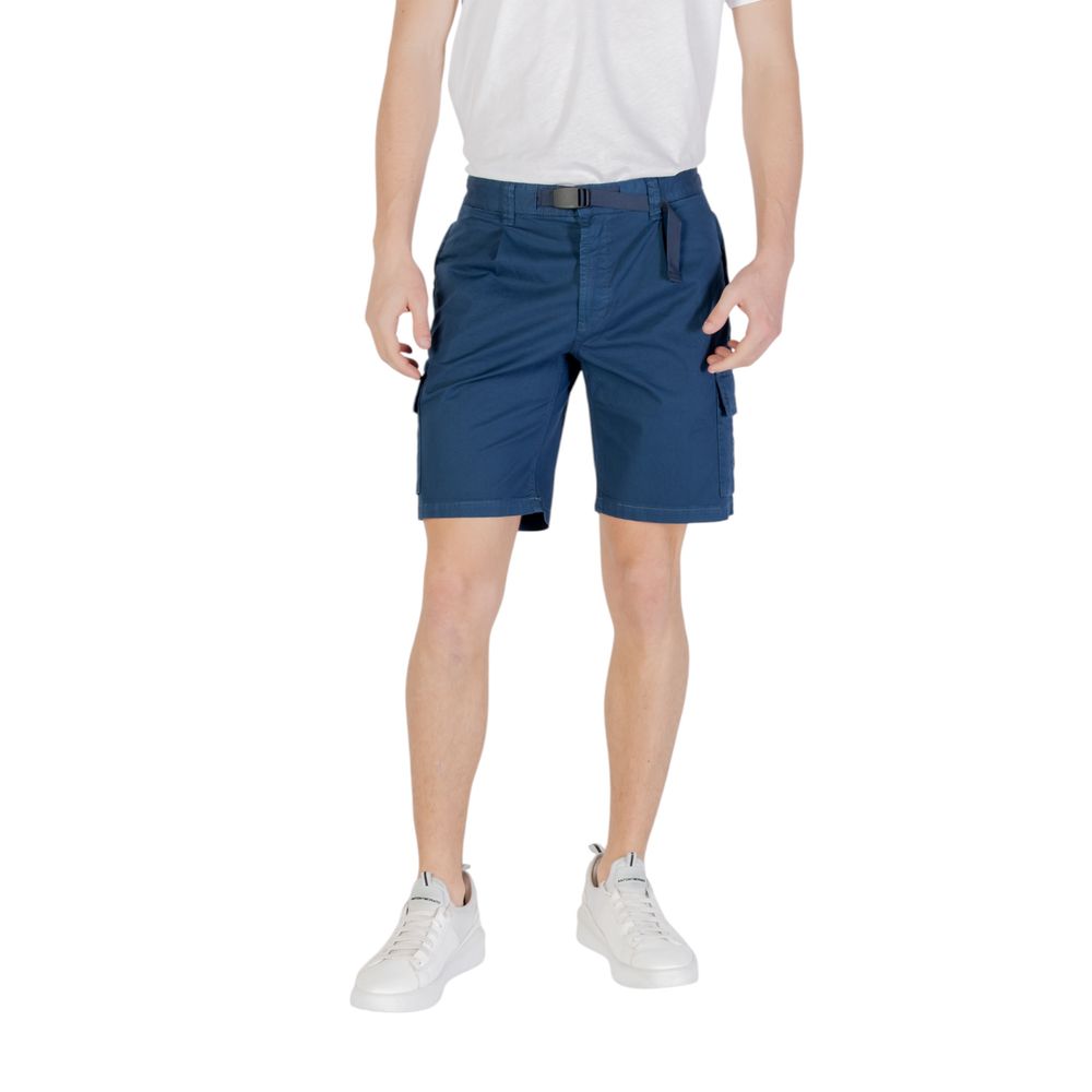 Hugo Boss Blue Cotton Bermuda Shorts | Regal Royce