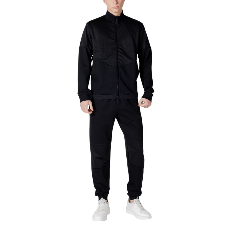EA7 Emporio Armani Black Cotton Sweatsuit