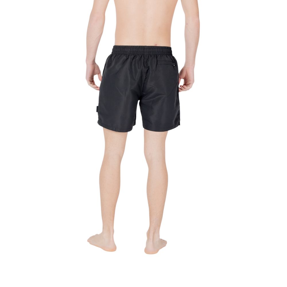 EA7 Emporio Armani Black Polyester Swim Shorts | Regal Royce
